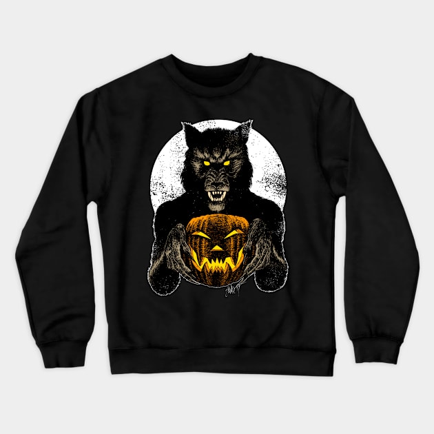 Monster Holiday: Werewolf Crewneck Sweatshirt by Chad Savage